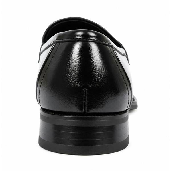 Men's Classic Vegan Leather Slip-On Saddle Strap Loafers