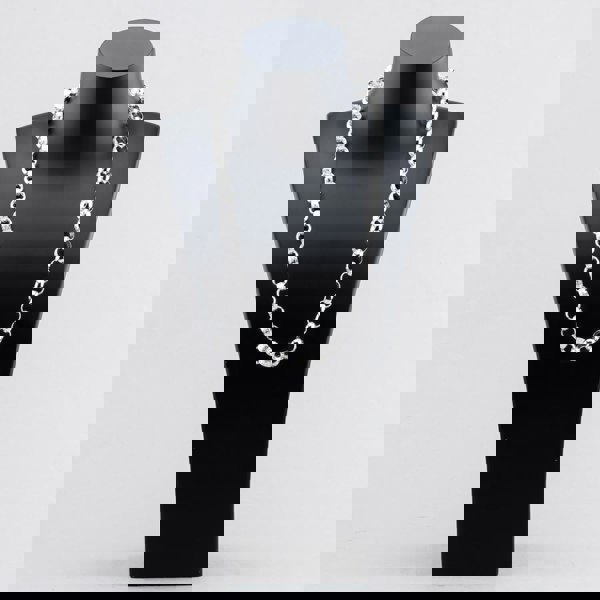 T. H. Baker Silver Sterling 24 Inch Patterned Tulip Chain S1072-24