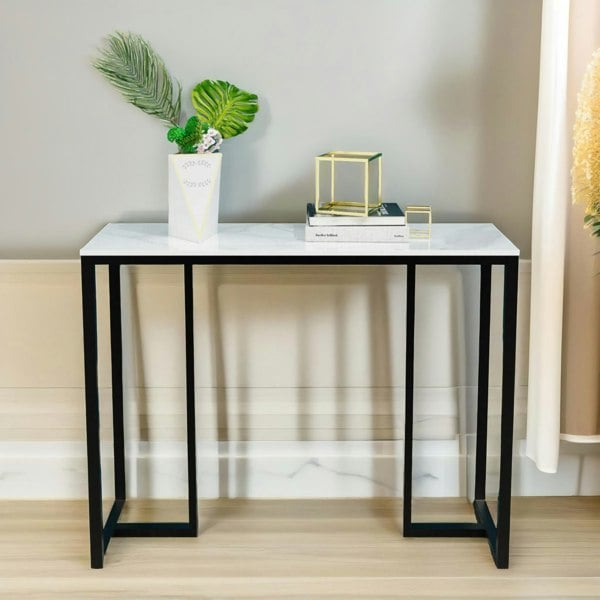 Rafaelo Mobilia Faux Marble Console Table