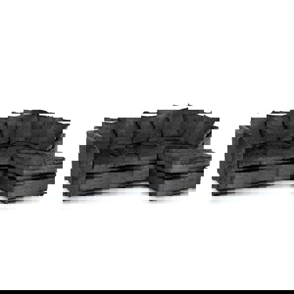 Furnishings For Less Crystal Crushed Velvet Scatter Back 5 Seater L Shaped Corner Sofa