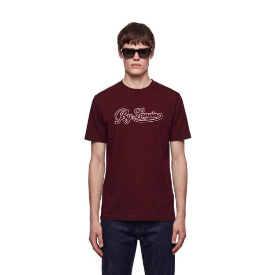 By Lanvin Script Logo Burgundy T-Shirt