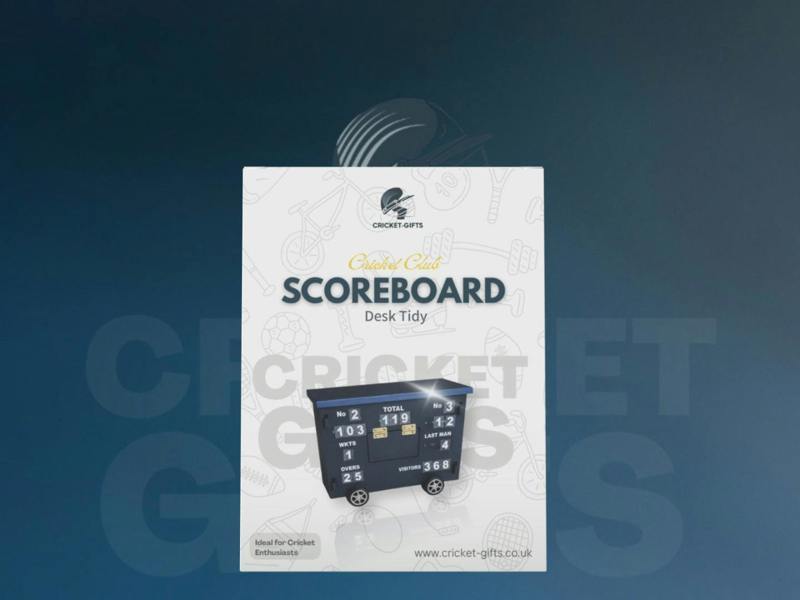 CRICKET-GIFTS Cricket Club Scoreboard Desk Tidy - Self Assembly