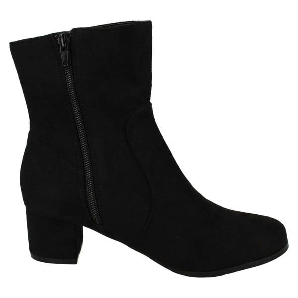 Spot On Ladies Spot On Wide Fit Ankle Boots F51086
