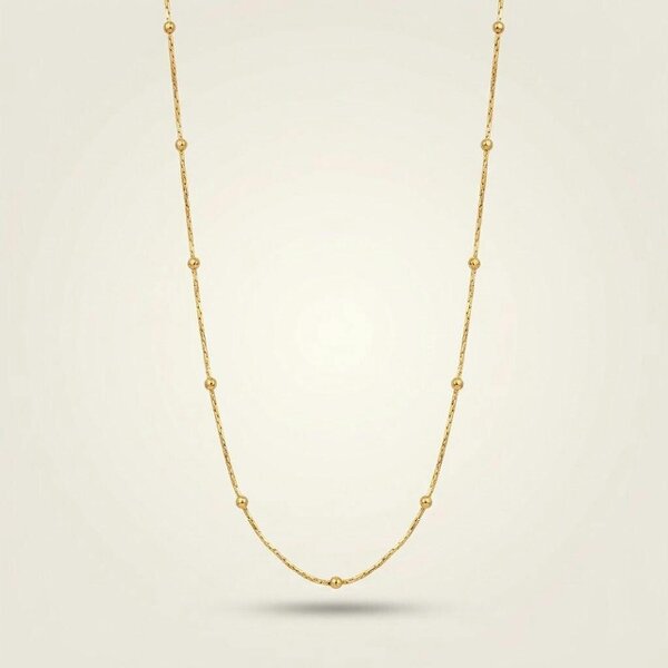 The Colourful Aura Single Strand 18ct Gold Plated Satellite Chain Necklace