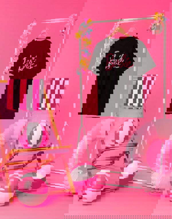 Barbie Womens Black Classic Logo Short Sleeved T-Shirt