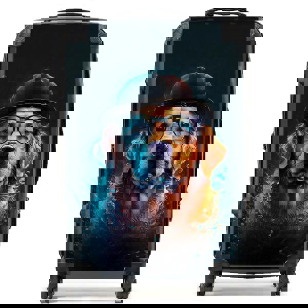 Warren Reed Golden Retriever Dog Splashart Suitcase