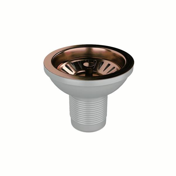 Flode Basket Strainer Kitchen Sink Waste | Copper Finish