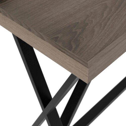 Wyld Haus Trento Aged Grey Oak and Metal Console Table