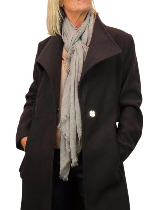Paulo Due Lightweight Two Tone Crinkle Shawl Scarf - Oatmeal