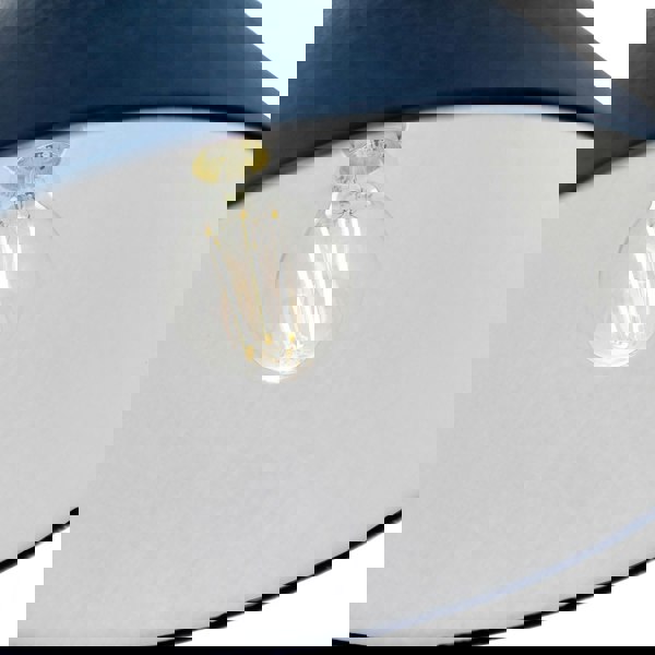 10 Inch Navy Blue Cotton Coolie Lampshade for Table Lamp or Pendant Image 3