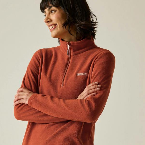 Regatta Great Outdoors Womens Sweetheart 1/4 Zip Fleece Top - Brick