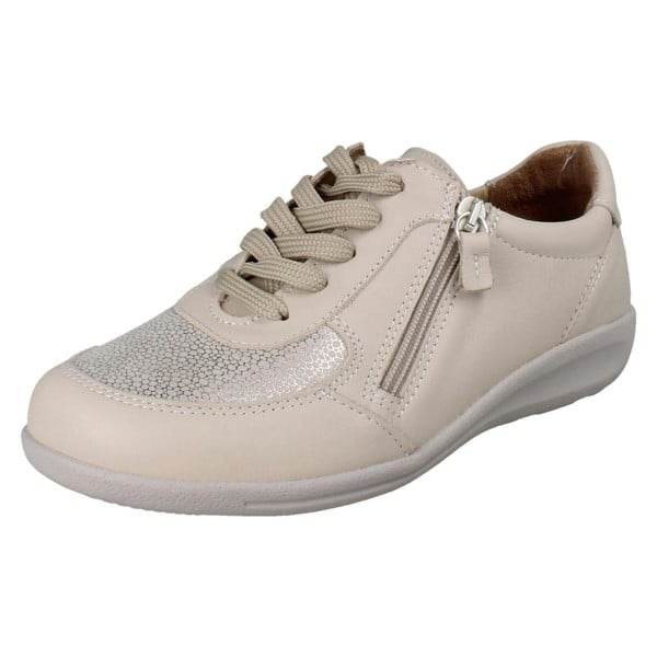 DB Shoes Ladies DB Shoes 2V Fitting Flat Shoes Kristie - Beige - 2V