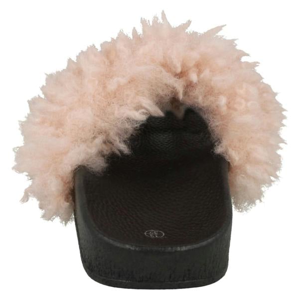 Spot On Girls Spot On Fake Poodle Fur Mule Sliders