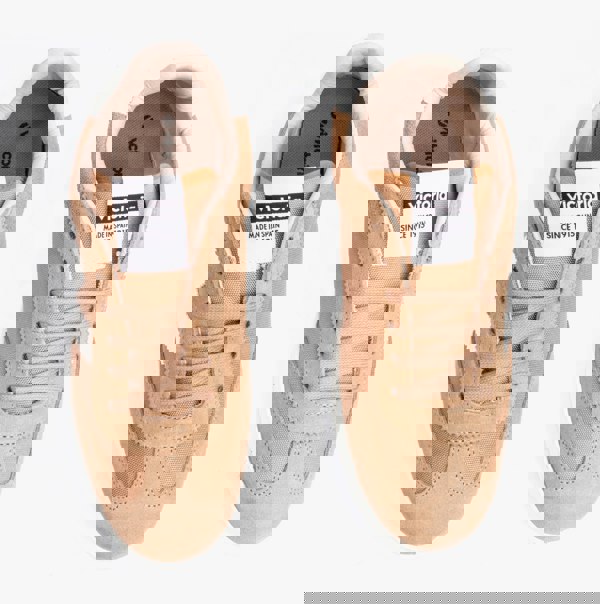 Victoria BERLIN SPLIT LEATHER & NYLON Womens Trainers Taupe