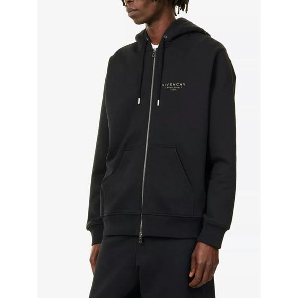 Givenchy Zip-Up Hoodie   in  Black