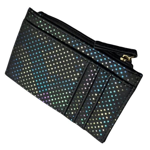 Fores Collection Polka Dot Metallic Ladies Card & Coin Purse