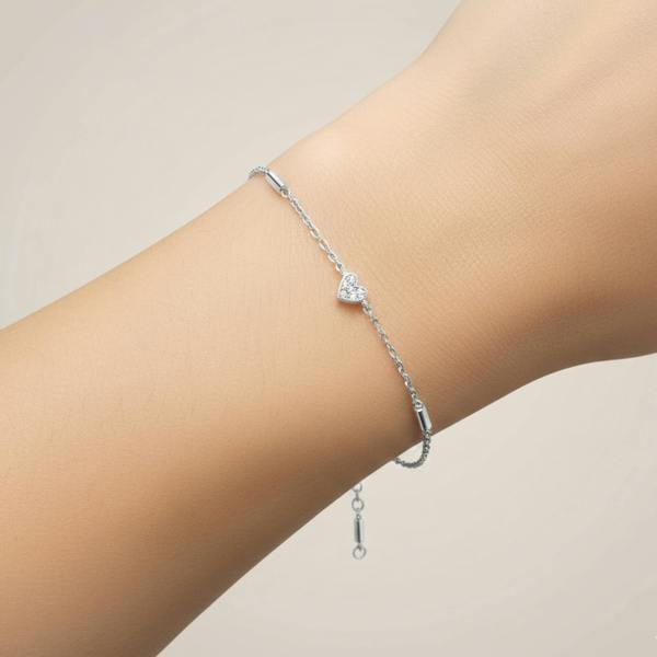 Heart_silk_cord_silver_bracelet_perfect_for_gifting