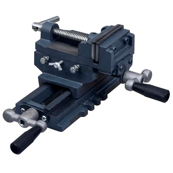Berkfield Manually Operated Cross Slide Drill Press Vice 70 mm