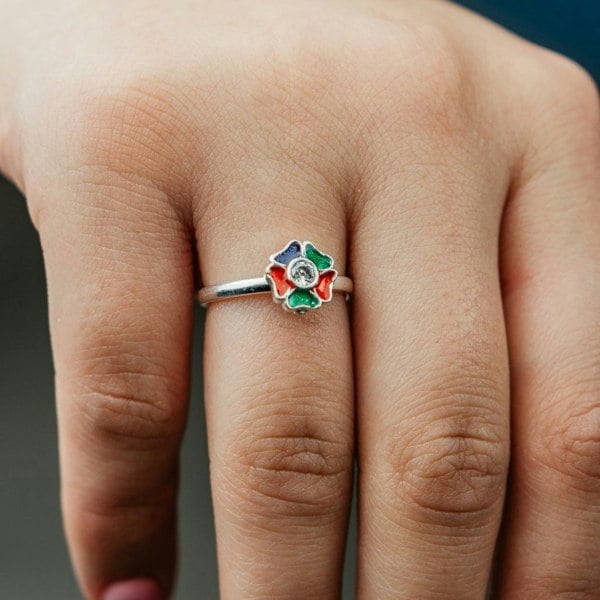 The Colourful Aura 925 Silver Colourful Floral Bohemian Indian Bichiya Midi Toe Ring