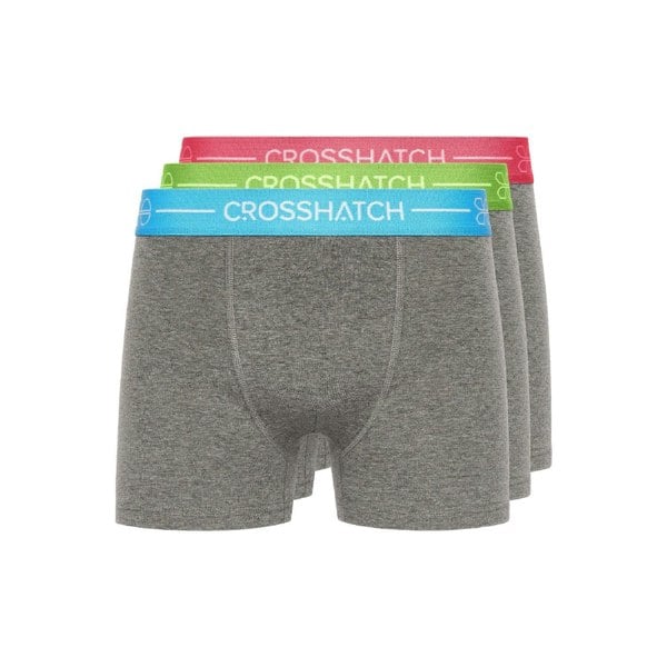 Crosshatch Mens Astral Boxer Shorts (Pack of 3) - Grey