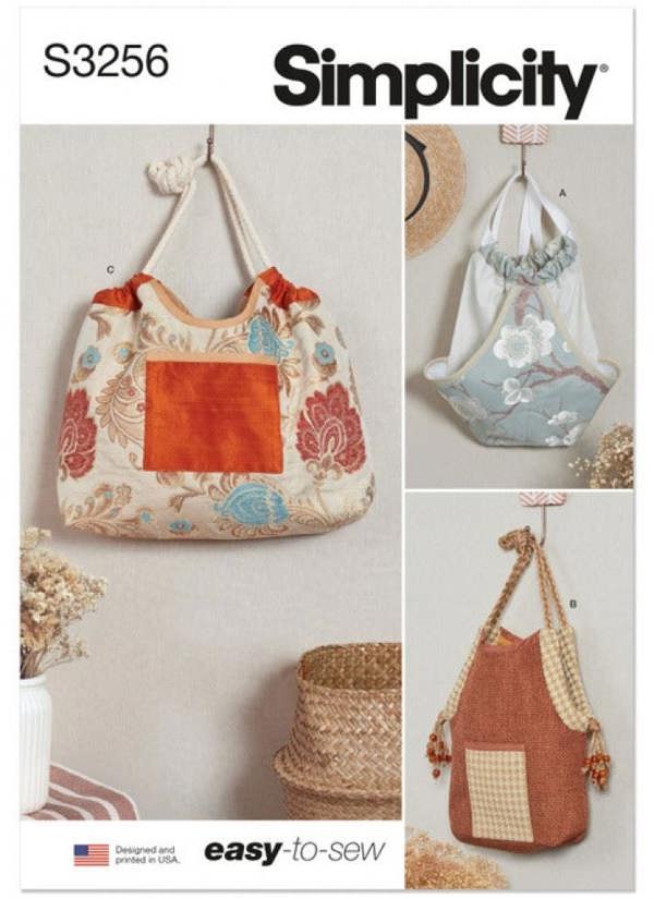 Simplicity Sewing Pattern 3256, Bags OS (ONE SIZE) - Easy