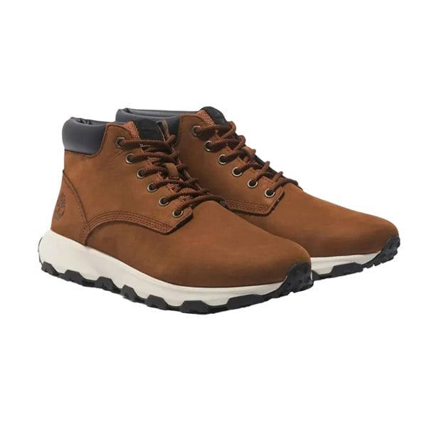 Timberland Mens Winsor Park Leather Lace Up Boots - Cognac