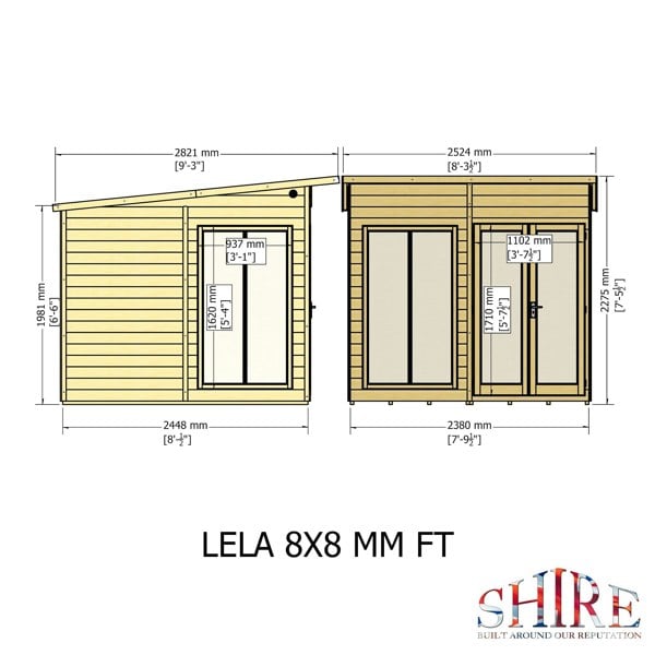 Shire Lela 8x8 Summerhouse - Best Shed