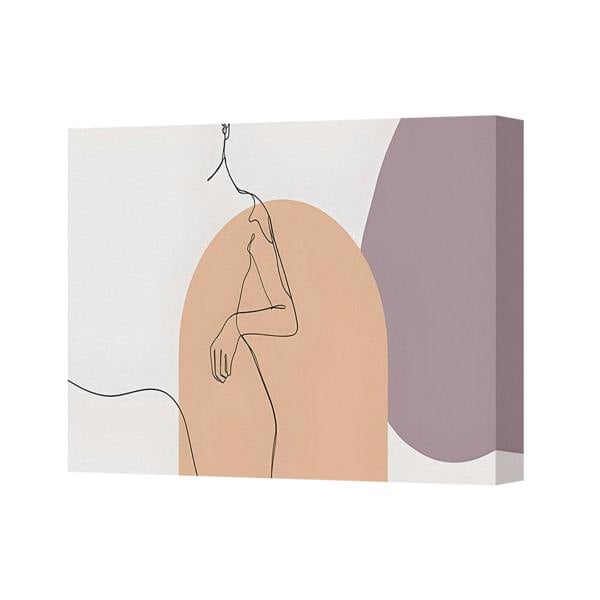 Benjamin Tate Design Abstract Line Art Canvas Print Nude Figure With Soft Arch Shapes