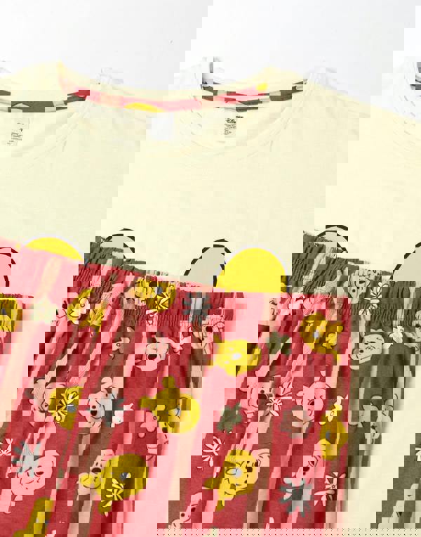 Disney Womens Multicoloured Winnie The Pooh Short Sleeve Long Leg Pyjama Set