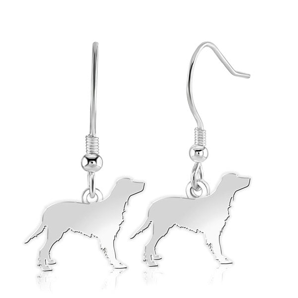 Mylee London Gordon Setter Silhouette Silver Earrings