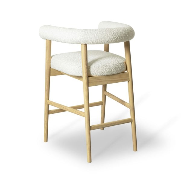 Furniture Edit Spara Cream Boucle Counter Bar Stool