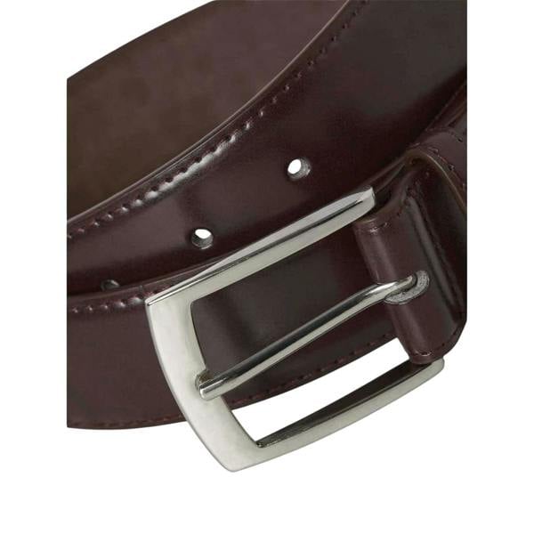 Jack And Jones Mens Leather Dress Belt - Brown Stone - 