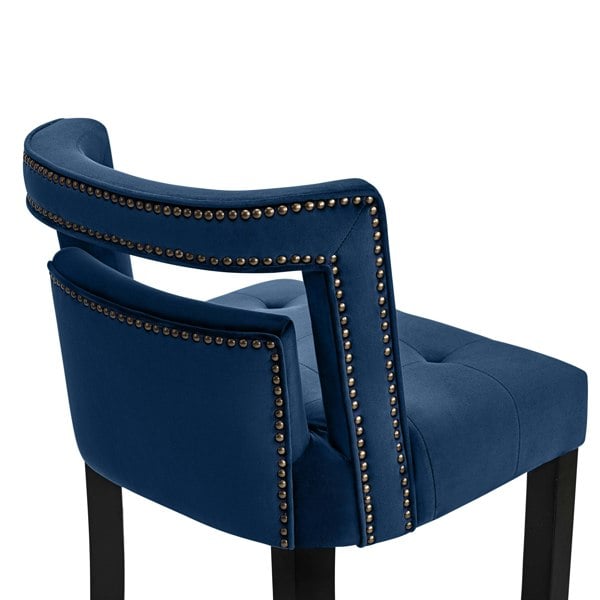 Furniture Edit Hart Navy Velvet Counter Bar Stool