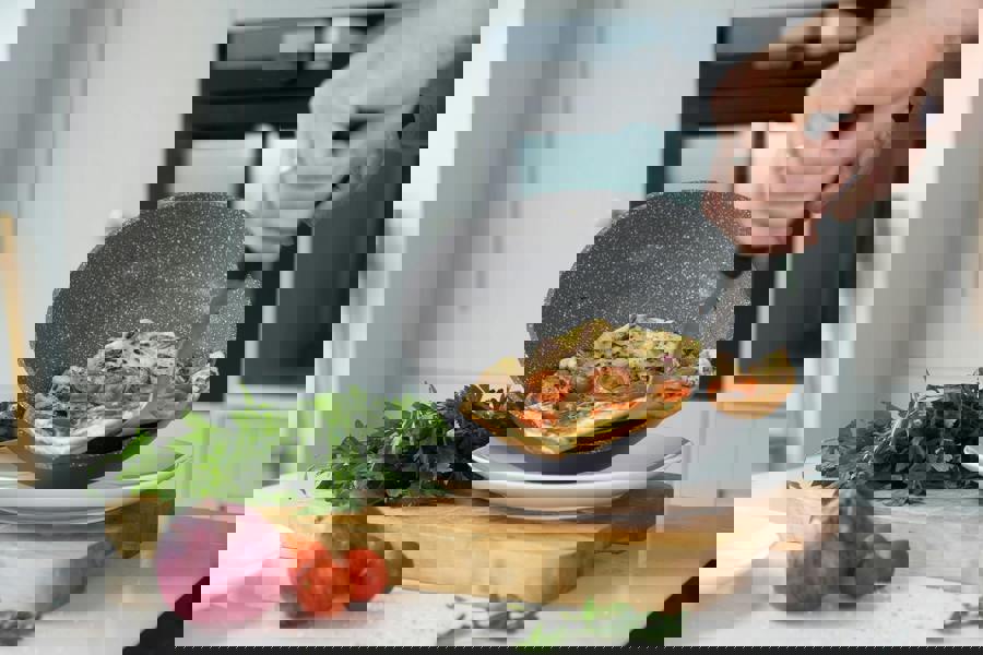 MasterClass Cast Aluminium Frying Pan, Purple, 26cm