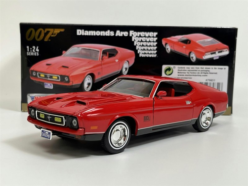 Motor Max James Bond 007 Diamonds Are Forever 1971 Ford Mustang Mach I Red 1:24 Scale Motor Max 79851