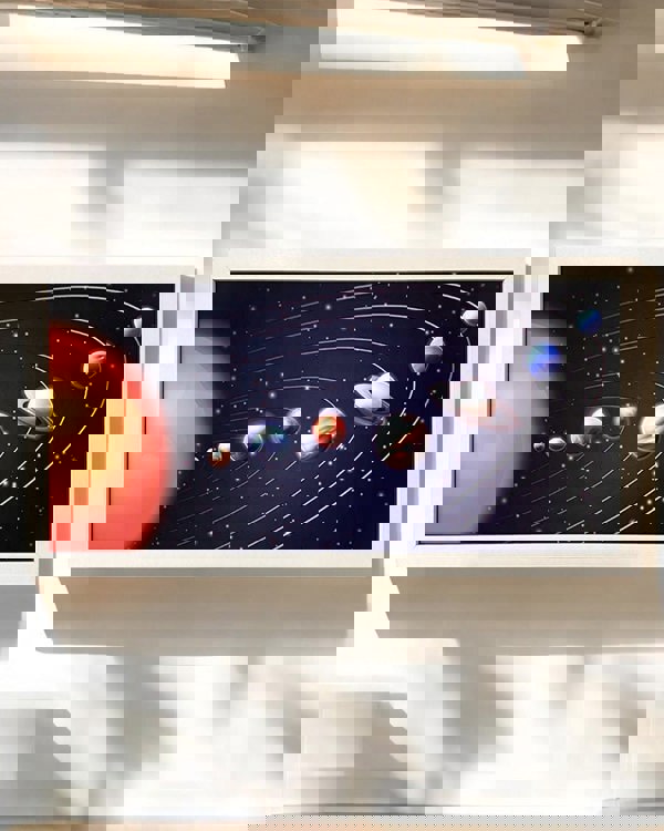 Solar System Wall Art Print, Framed Space Poster for Star Gazers