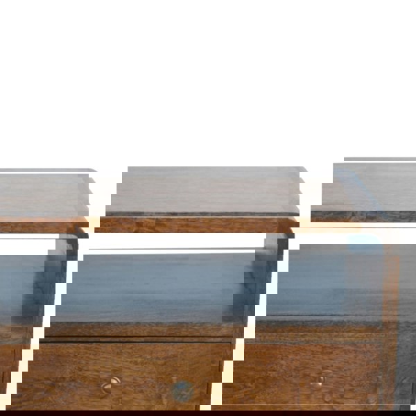 Artisan Furniture Solid Wood Curved Chestnut Console Table