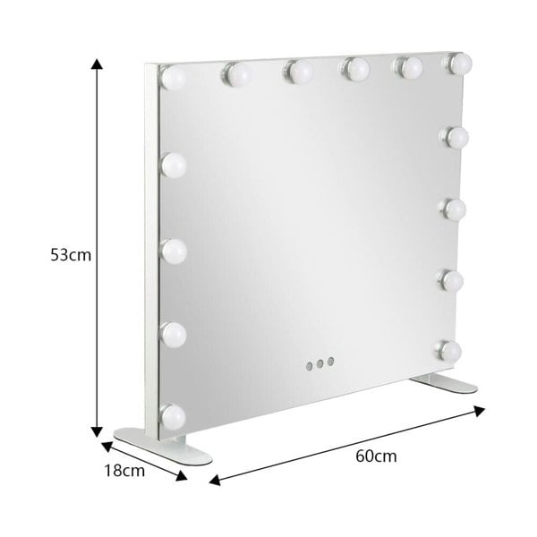 LED Lighted Vanity Mirror with 14 Bulbs for Dressing Room and Bedroom Living and Home