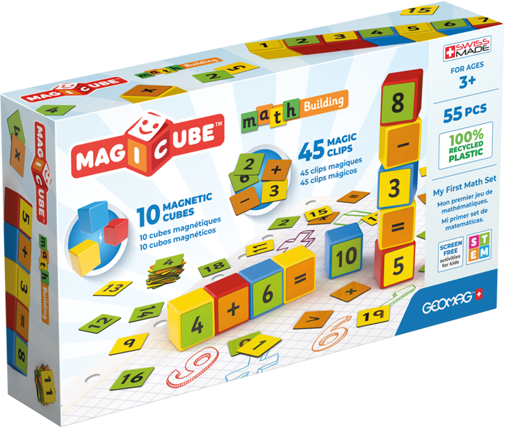 Geomag Magicube  Magnetic Shapes Maths Builder - 55 Pieces