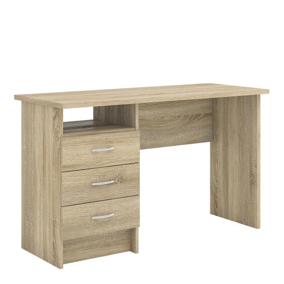 Wyld Haus Billabong Natural Oak Wood Office Desk 3 Drawers