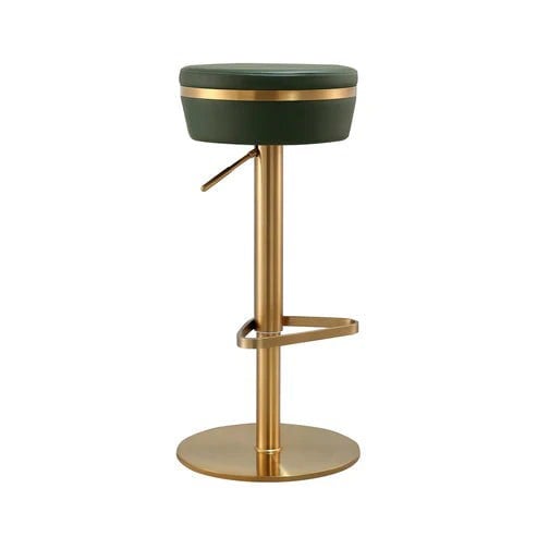 Furniture Edit Astro Malachite Green and Gold Adjustable Stool