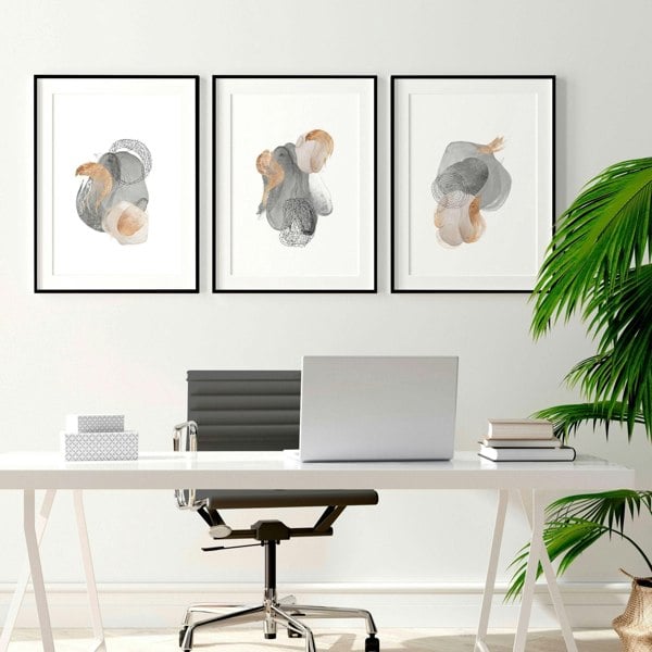 Office prints | set of 3 framed wall art