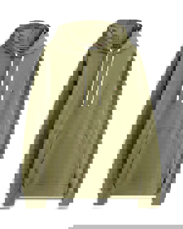 Tommy Hilfiger Essential Flag Embroidery Mens Fleece Hoodie - Battle Green