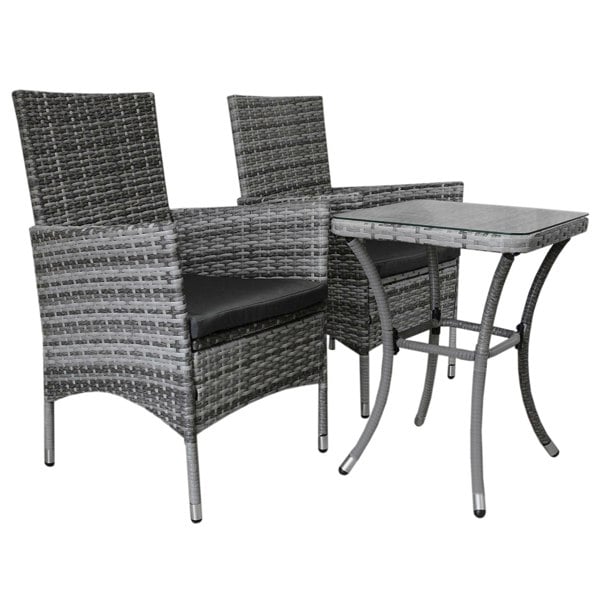 Jardi Rattan Bistro Set Grey