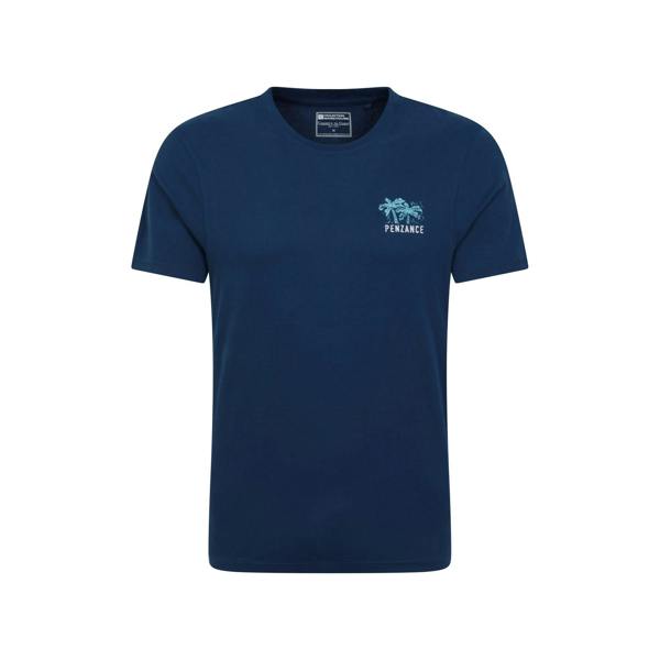 Mountain Warehouse Mens Penzance Printed Organic T-Shirt - Navy - 