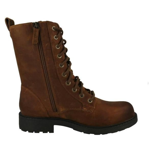 Clarks Ladies Clarks Lace Up Detailed Combat Style Boots Orinoco2 Style