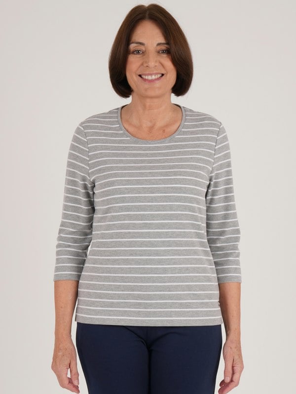 PennyPlain Yds Top 3qs - Silver Marl