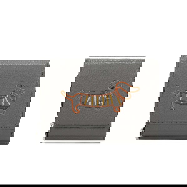 Kitise Dachshund Dog Embroidery Trifold Snap Coin Purse Wallet