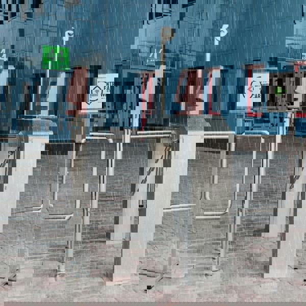 Durable INFO STAND OUTDOOR Stainless Steel Floor Sign | A4 Display Panel | Grey