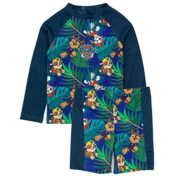 Paw Patrol Baby Boys Character Two-Piece Swimsuit - Navy